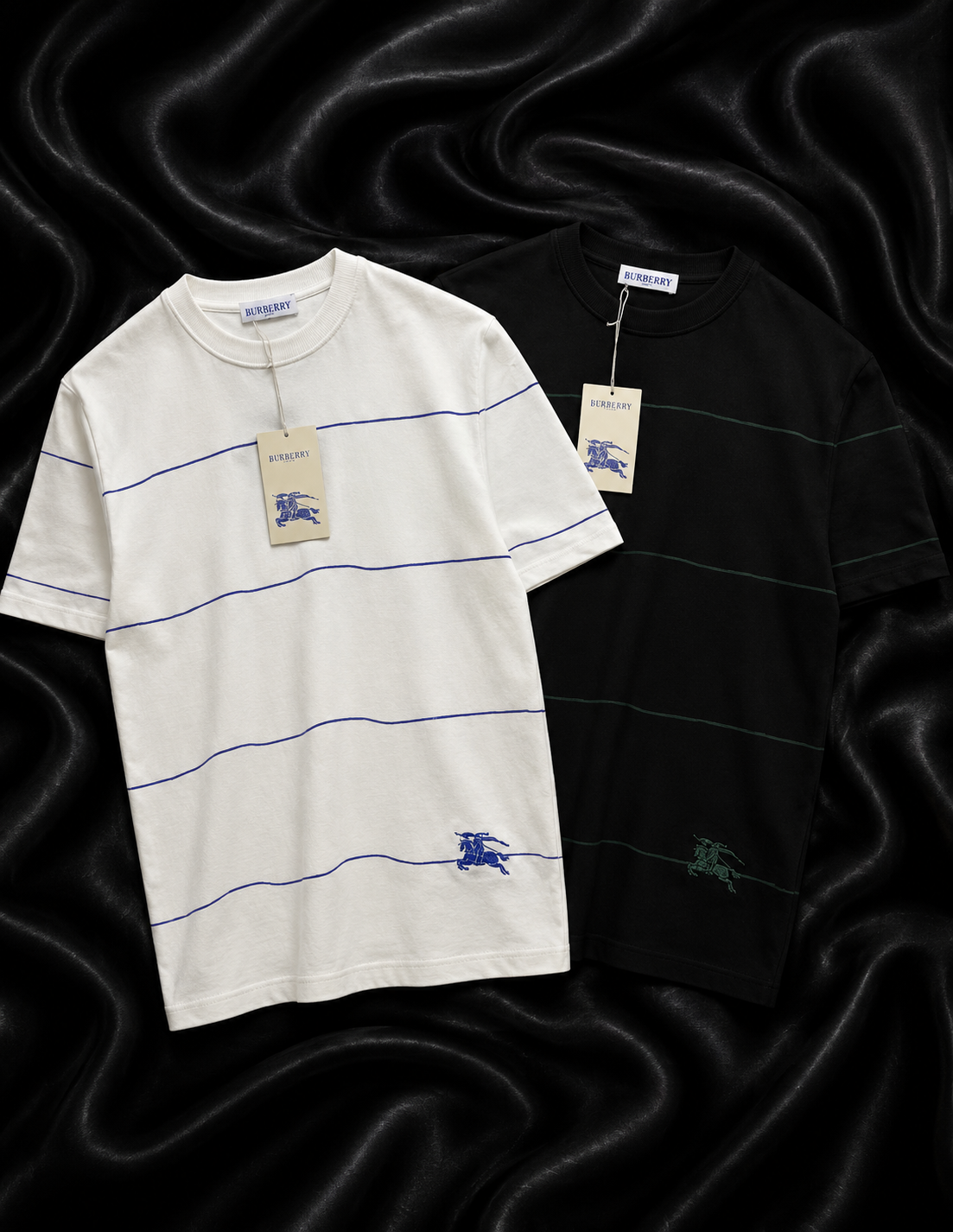 Striped EKD Embroidered Tee